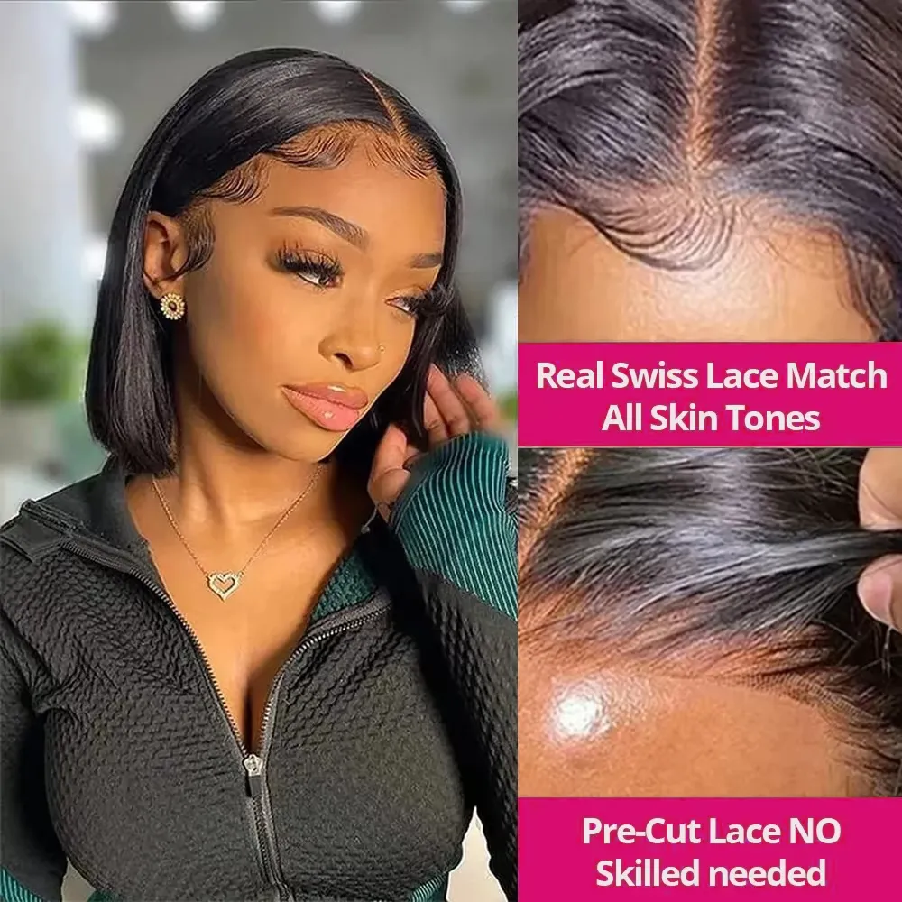 100% Really 13x4 Human Deep Wave Lace Front Hair Brazilian Wigs Curly HD Glueless Wig Straight Colored For Woman Pre Plucked 300Ddensity