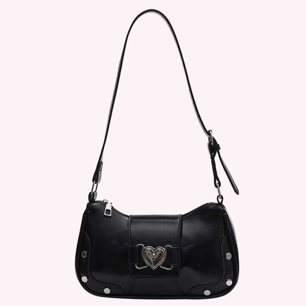 PU Leather Fashion Sling Bag Large Capacity Women Stylish Satchel Bags Adjustable Strap Y2K Solid Color Messenger Bag