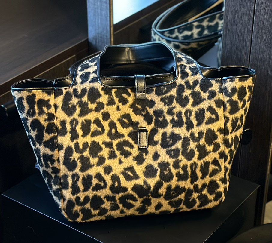 Leopard print deer skin genuine leather tote bag designer bag shopping bag Shoulder Bags Soft handbag Women the Attaches Crossbody Large Totes Shoulder luxury bag