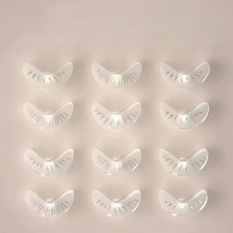 Silicone eyelash stamping template tool with handle reusable false eyelash printing tool with 6 pairs of replacement heads 241107