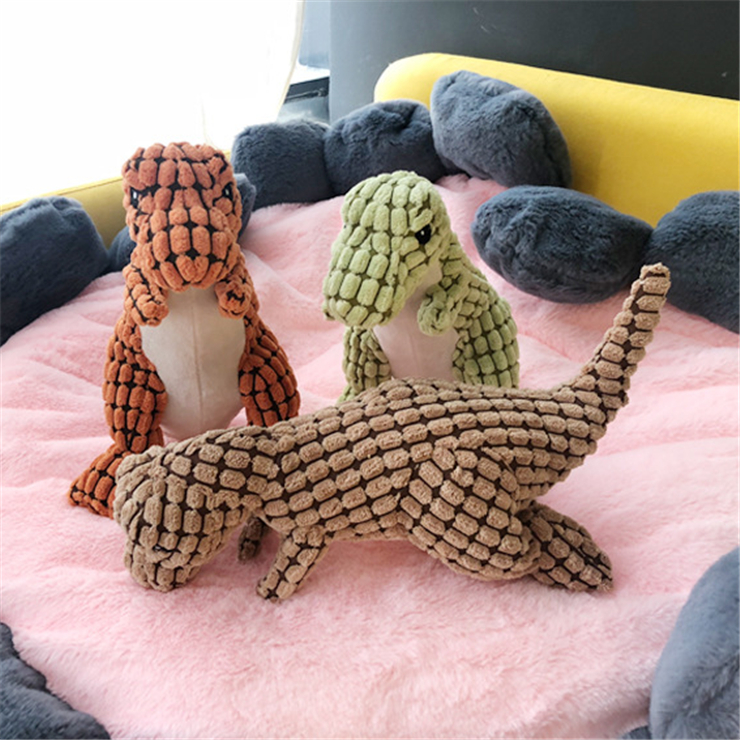 Dog Toy New Cartoon Dinosaur Vocal Dog Toy Bite Resistant Dinosaur Plush Dog Toys