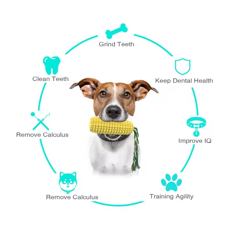 Pet Dog Toys Toothbrush Teeth Cleaning Toys Grinding Rod Puppy Toothbrush Stick Dental Oral Care Dog Chew Corn toy