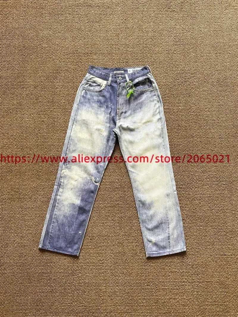 Men's Pants Our Legacy Straight Leg Jeans Pants For Men Women Digital Printing Washed Joggers Trousers J240402