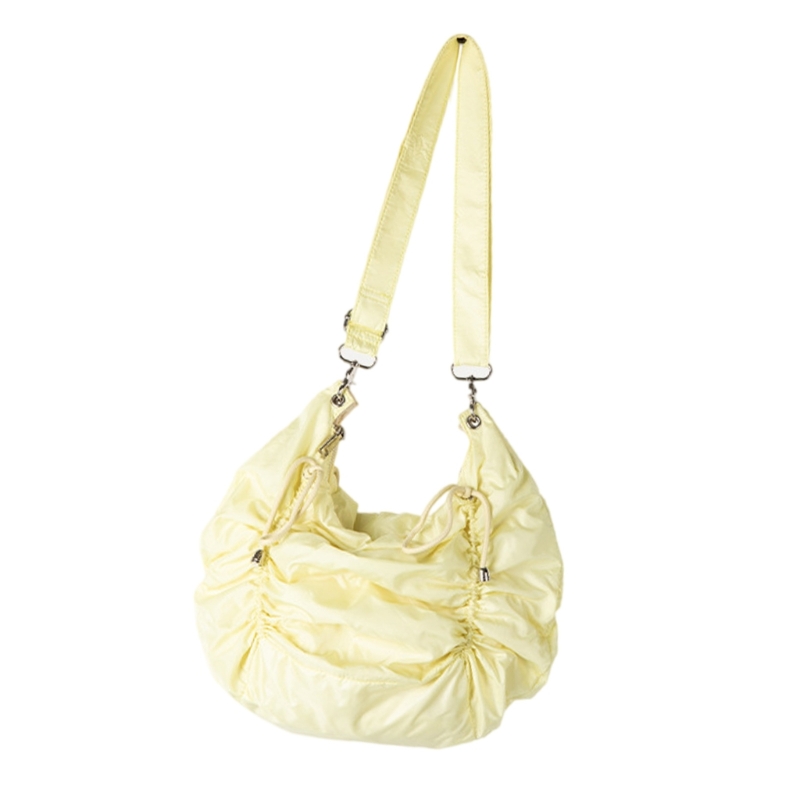 Modern Pleated Drawstring Shoulder Bag Spacious Crossbody Bags for Individuals Dropship