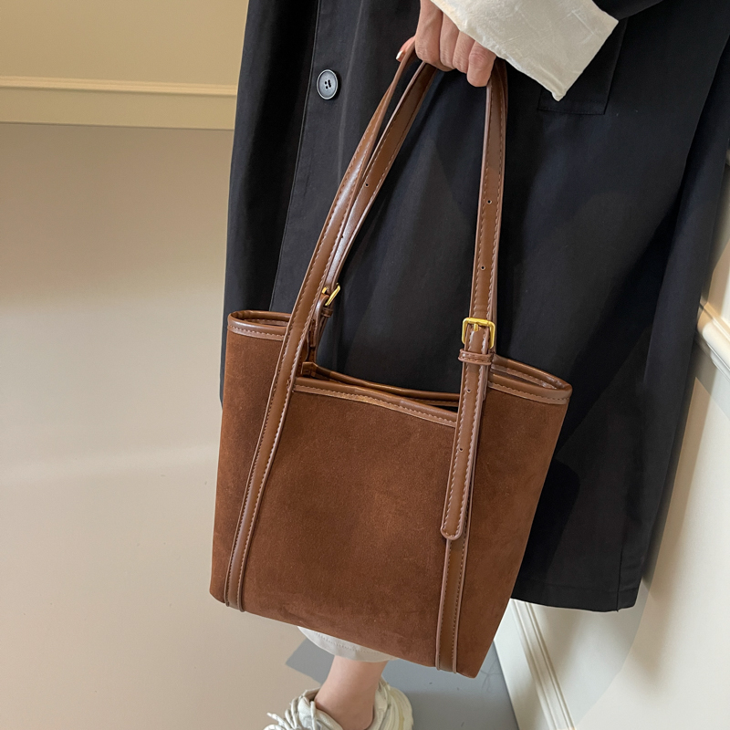 Retro Shoulder Bag PU Leather Designer Top Handle Handbag Large Capacity Shopper Bag for Women Work Shopping Travel