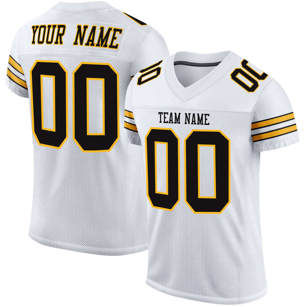 2025 High Quality Custom American White Rugby Jersey Printed Team Name Number Game Training Football Shirt Men/Youth
