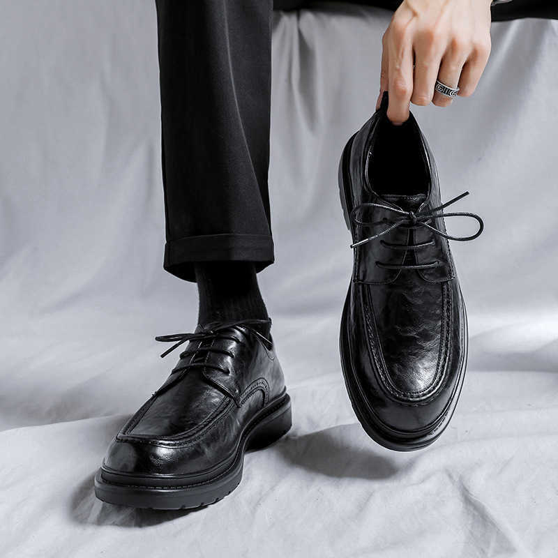 Men Dress Shoes Suit Leather Shoes Mens Autumn British Style Formal Dress Business Casual Mens Wedding Groom Shoes 241009