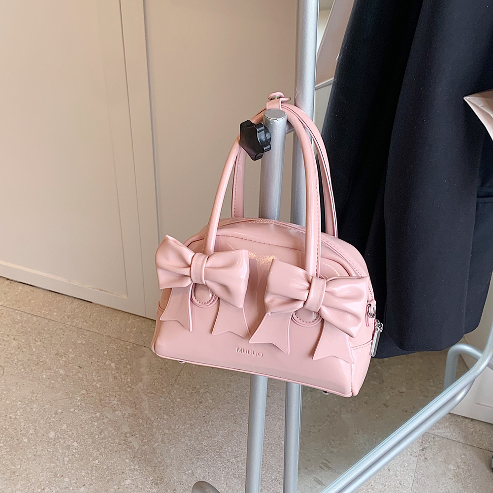 Fashion Women's Clutch Purse Handbags Summer Pink Bowknot Female Tote Bags Sweet Girl's Small Square Shoulder Messenger Bag