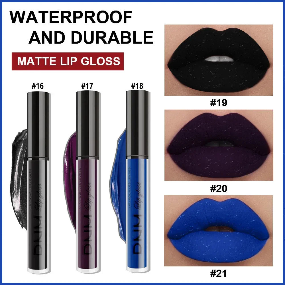 3 Colors/Set Matte Velvet lipstick Glossy Stick Free Cup Waterproof Lasting Liquid lipstick Cosmetics Keep 24 Hour Fashion Makeup 241107