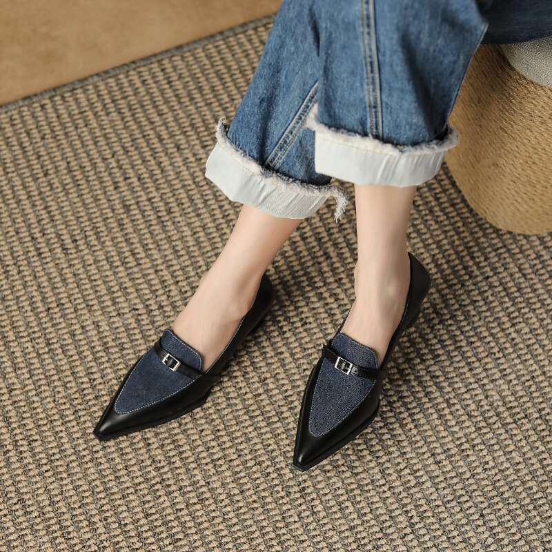 Spring Autumn Sexy Fashion Color Matching High Heels New Elegant and Comfortable Banquet Thick Heel Women's Shoes NO:702
