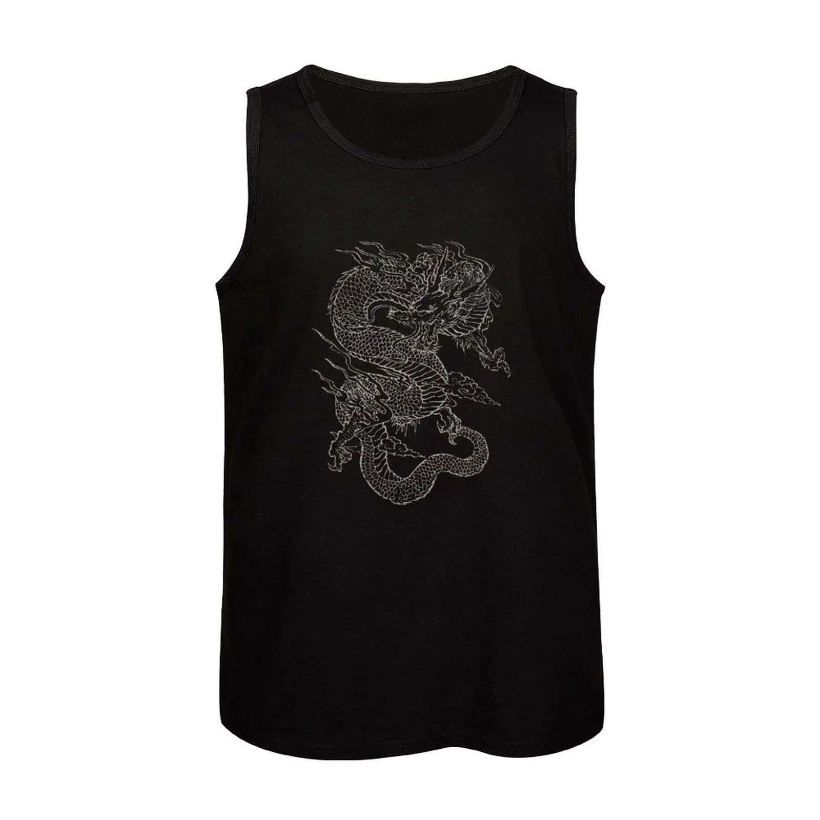 Vintage Dragon Tank Top sleeveless shirts vests for men 240408
