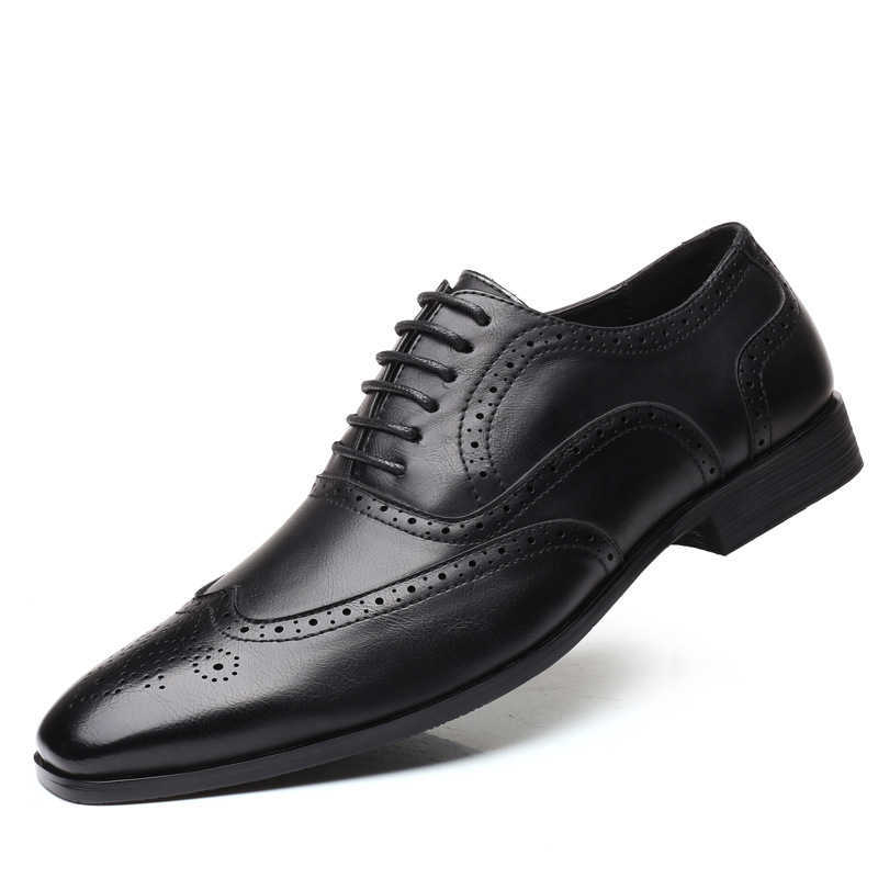 New Plus Size Mens Business Formal Fashion Leather Shoes British Casual Single Shoes Blok Trendy Shoes Gentlemens Shoes