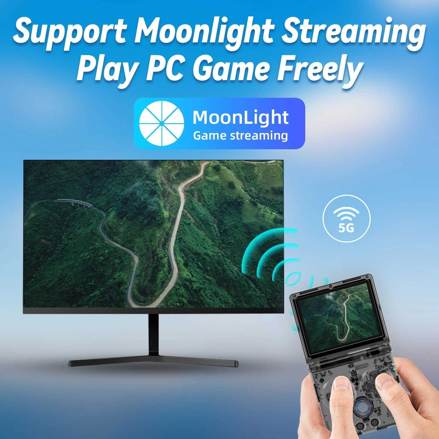 Game machine ANBERNIC RG35XXSP Flip Game Console 3.5 IPS Sn Mini Output WiFi 4.2 E-book Linux Video Console Player Gifts Z241107