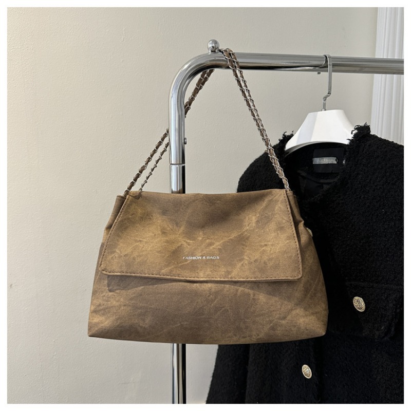 2024 Autumn New Fashion Casual Shoulder Bag Women's Trend Retro Commuter Women's Bag Large Capacity Underarm Bag