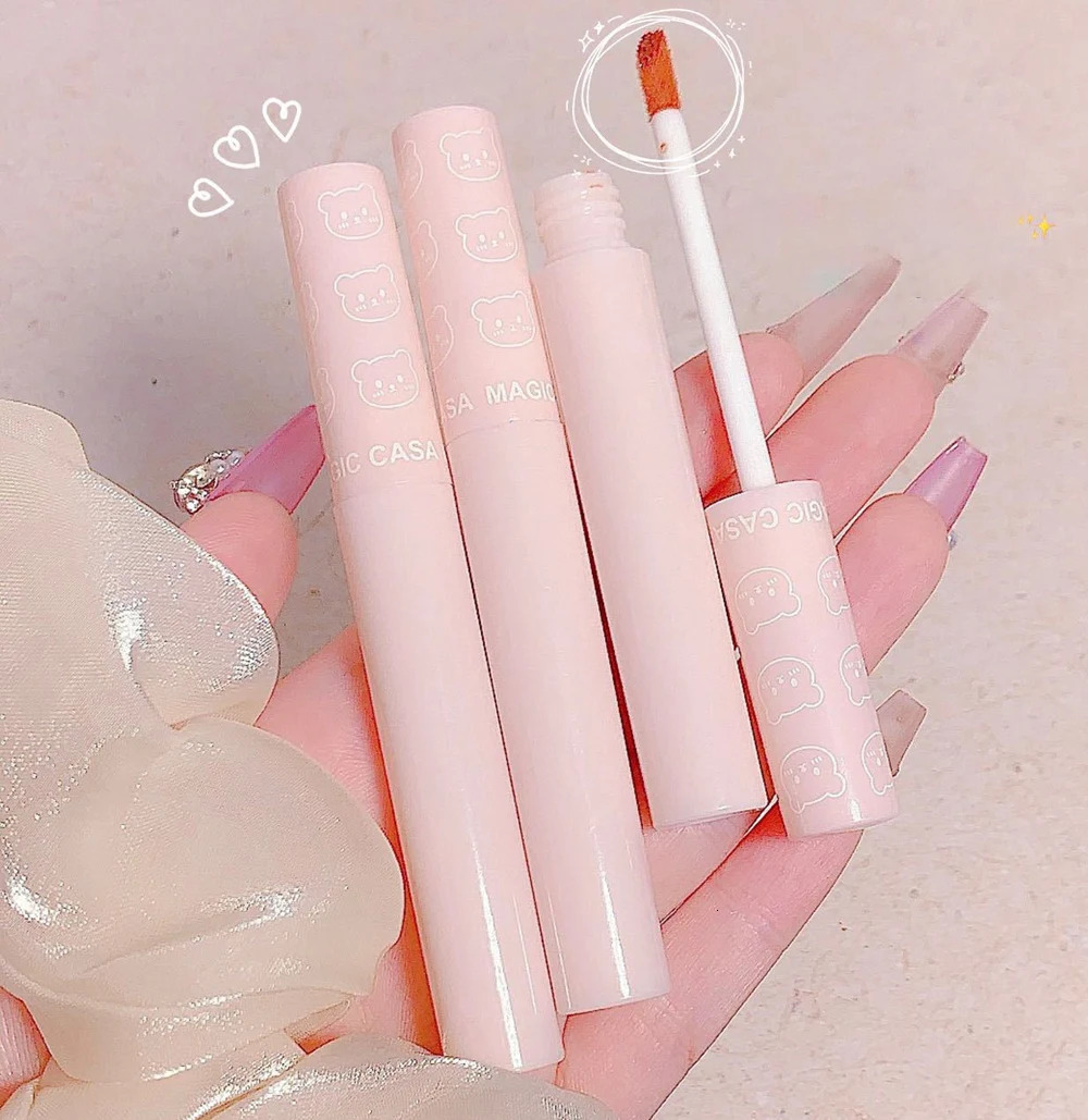 6 pieces/set of mirror water lipstick set Wet makeup Long lasting lipstick Colored waterproof liquid lipstick cosmetics set 241107