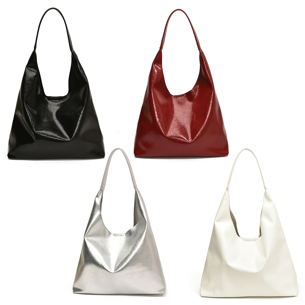 PU Leather Shoulder Bag Soft Designer Underarm Bag Large Capacity Shoulder Purse for Women Work Shopping Travel