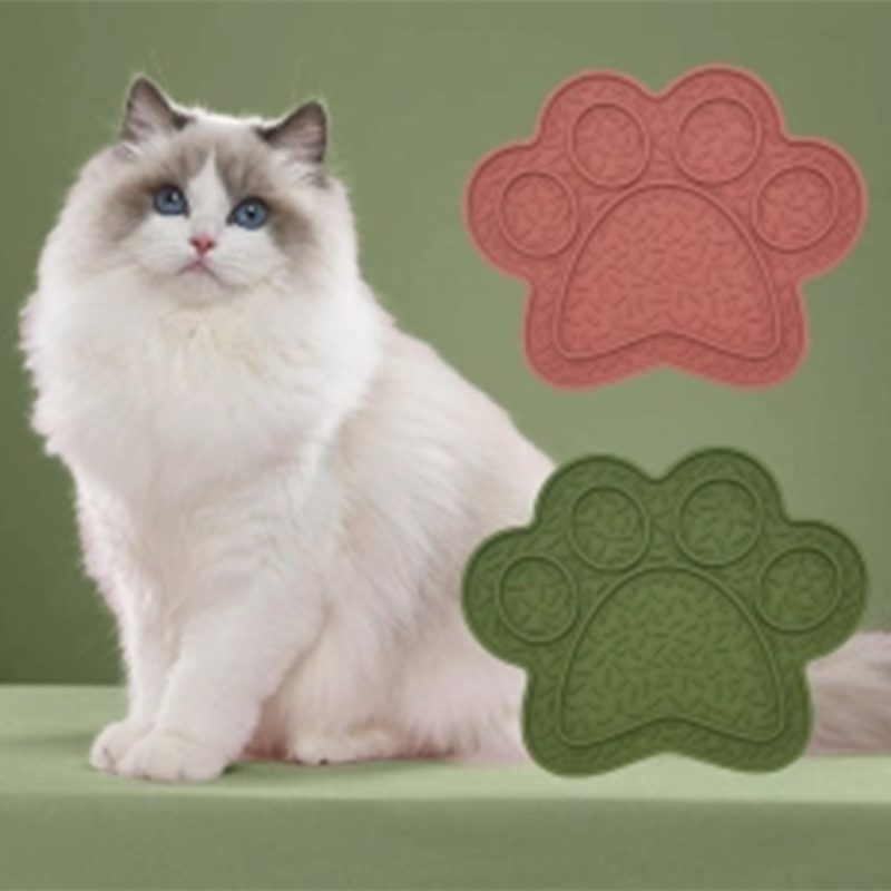 Entertaining Cat Design Self-Feeding Puzzle Plate for Dogs Featuring an Easy Attachment System