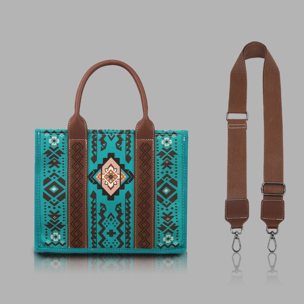 2-piece Bohemian Ethnic Style Handheld Crossbody Mother Retro Tote Lion Ridge Bag