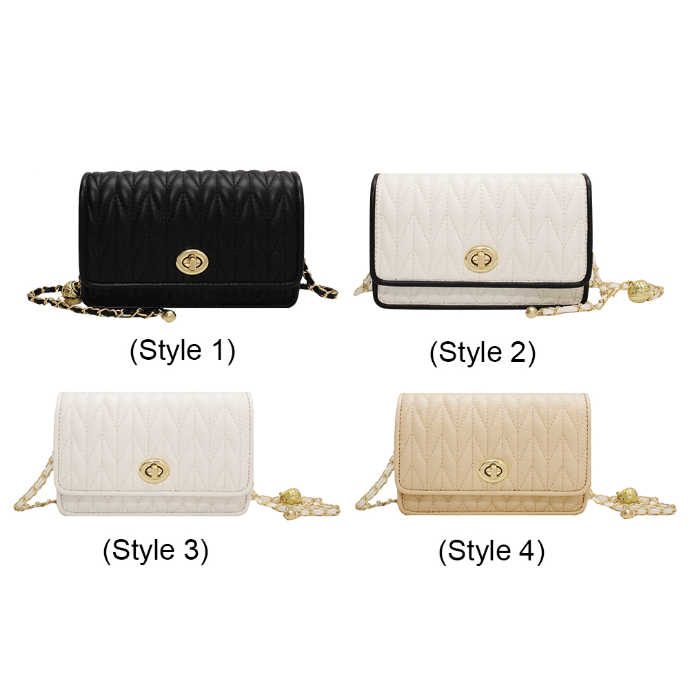 Women Crossbody Bag Embroidered Thread PU Leather Shoulder Bag Solid Color Square Bag Satchel Purse Travel Commuter Bag