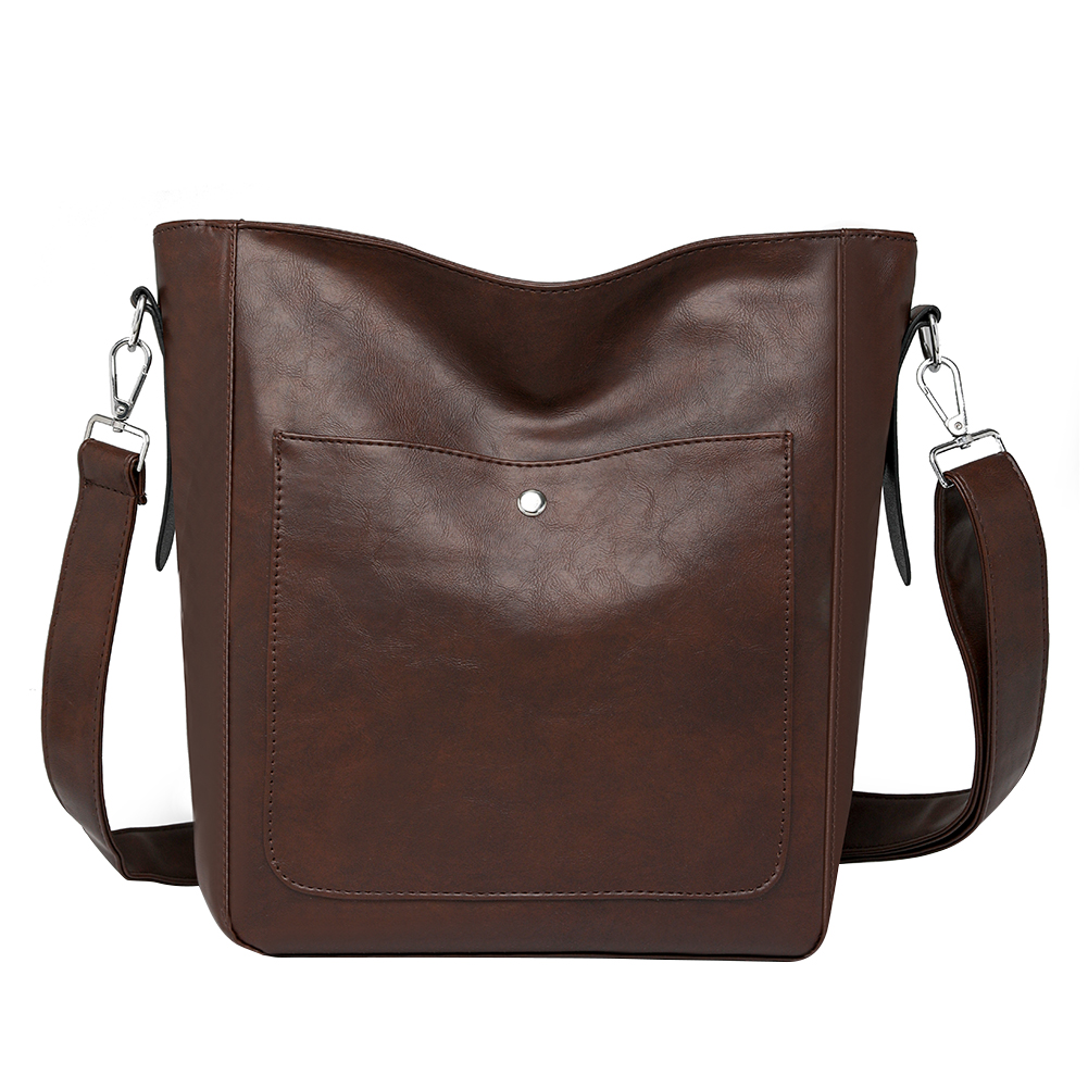 Handbag for Women with Adjustable Strap Hobo Bag PU Leather Multi-Pocket Bucket Bag Large Capacity Satchel Purse for Work Travel