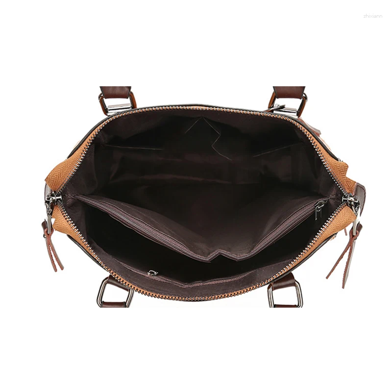 2025 NEW Shoulder Bags Vintage Handbag Women PU Leather Tassel Top-handle Bag Fashion Lady Tote Large Capacity Shopping Purse Bolsa zhanyishengli