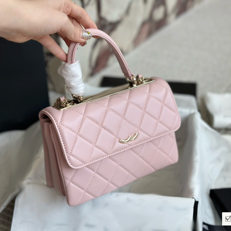 Mini Trendy Cc Women Designer Flap Bag Hollow Out Sequined Decoration Top Handle Lambskin Leather Gold Hardware Shoulder Cross Handbag Makeup Bags Purse 20x14cm