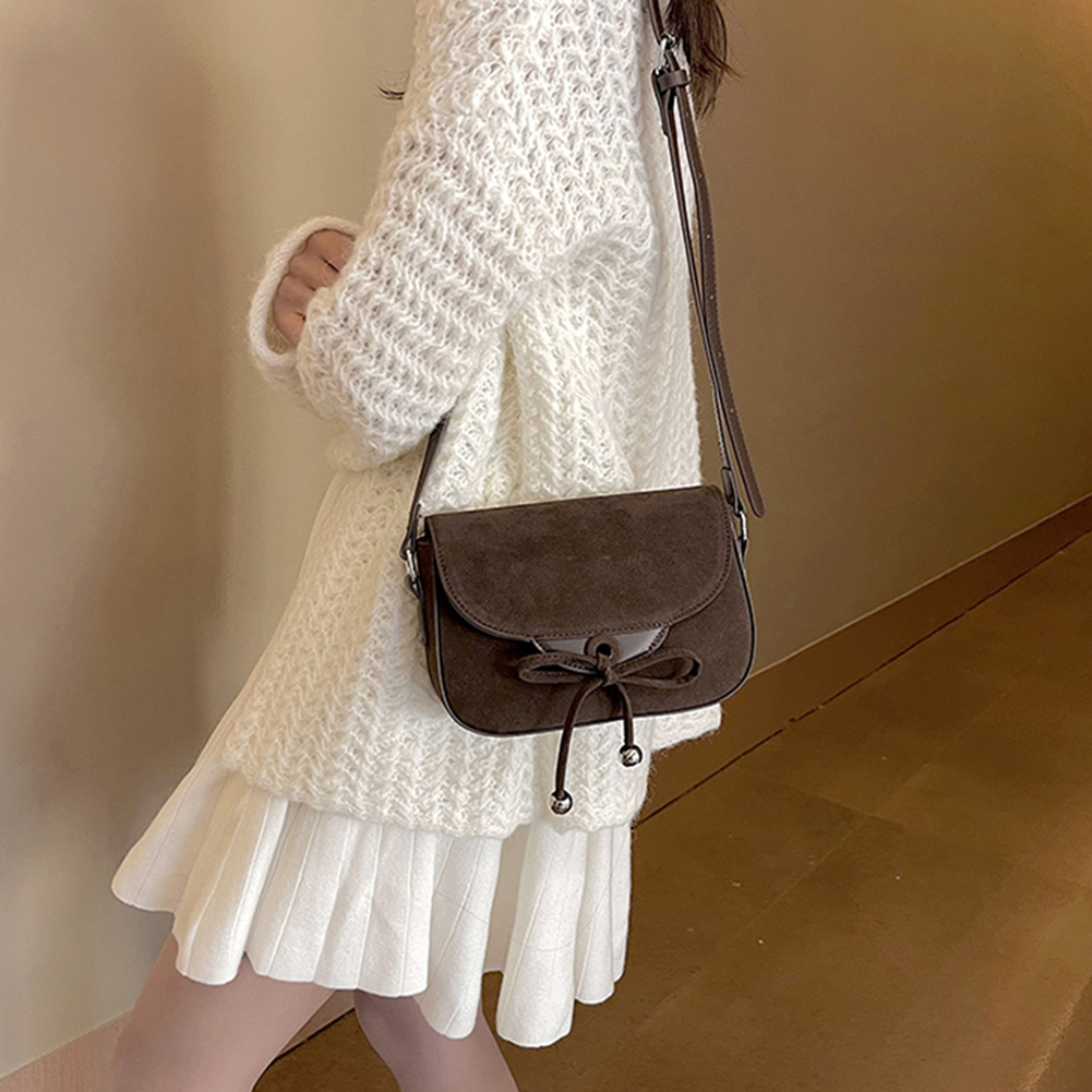 Shoulder Bag Women Adjustable Strap Bow Magnetic Closure Cross Body Clutch Purse for Work Travel