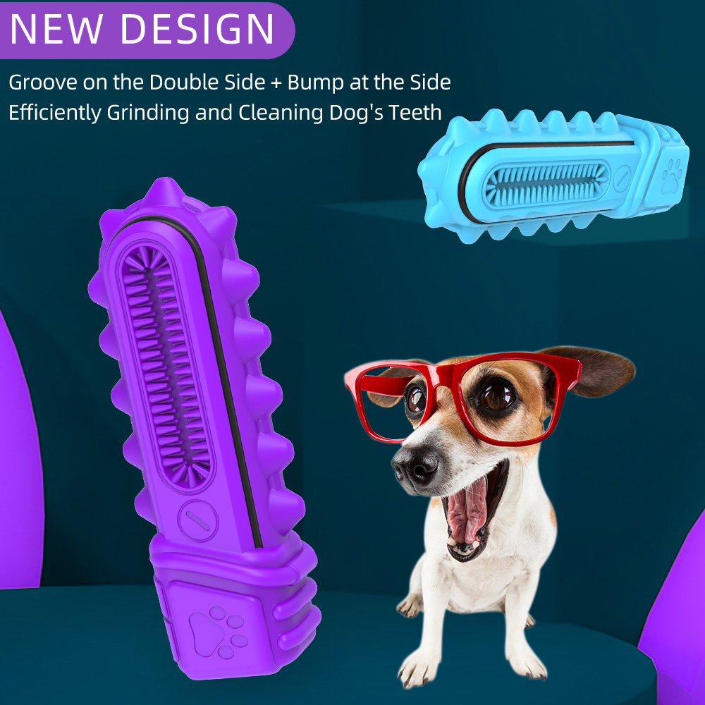 Kinyu Pet Supplies Original Factory 2023 Dropshipping Product Purple Saw Shape Dog Teeth Cleaning Squeaky Durable Chew Dog Toy