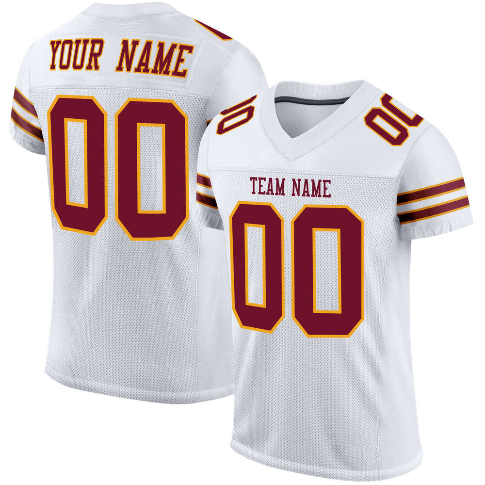 2025 High Quality Custom American White Rugby Jersey Printed Team Name Number Game Training Football Shirt Men/Youth