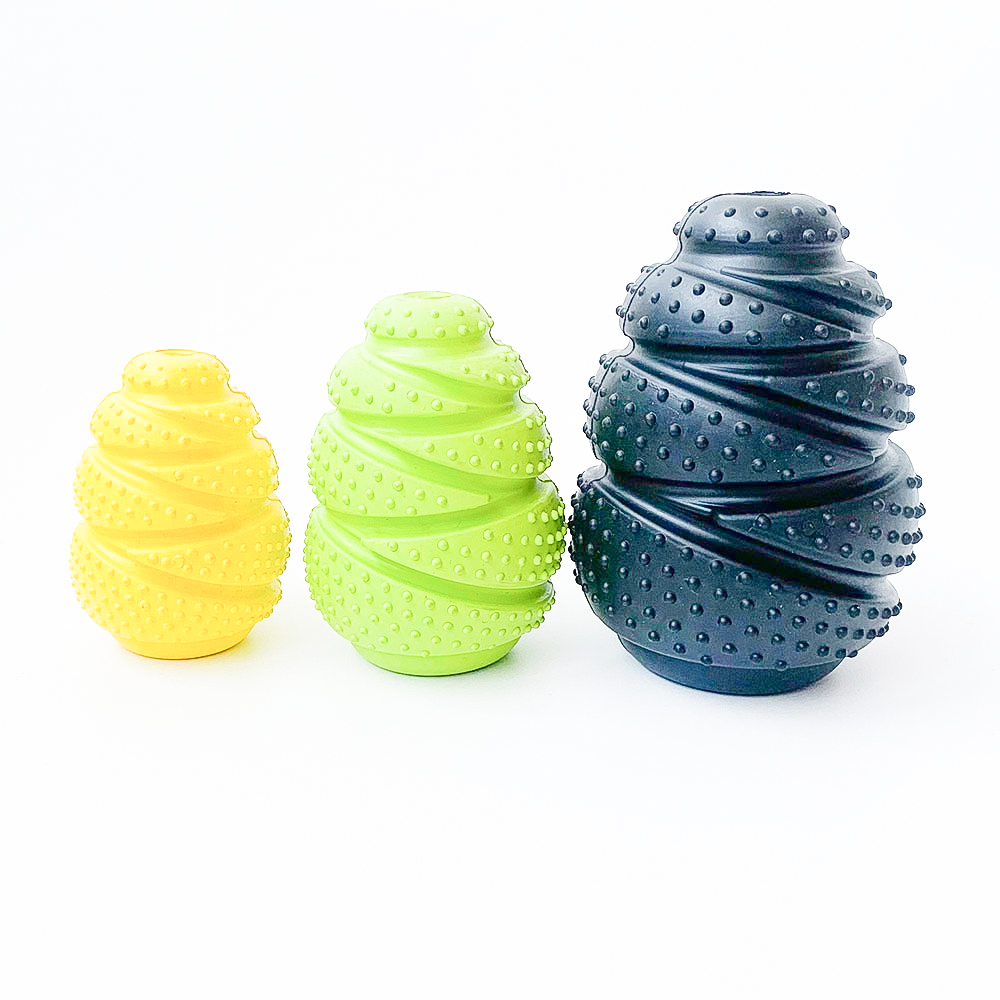 Natural Rubber Dog Chew Toy Snack Dispenser Dog Feeder Puzzle Toy Ball