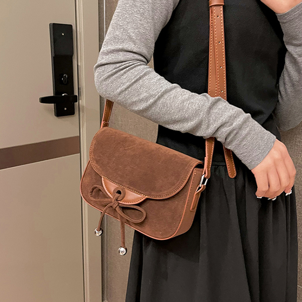 Shoulder Bag Women Adjustable Strap Bow Magnetic Closure Cross Body Clutch Purse for Work Travel
