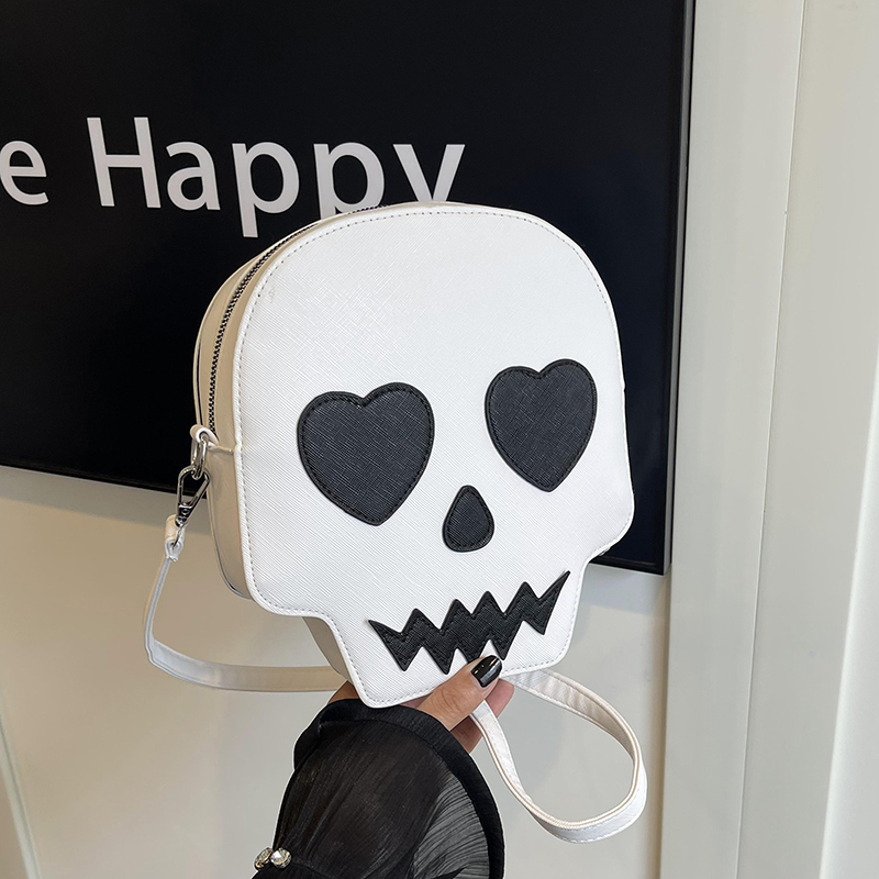 PU Skeleton Bag Creative Crossbody Wallet Adjustable Strap Ghost Crossbody Bag Funny Messenger Bag Ghost Satchel Bag