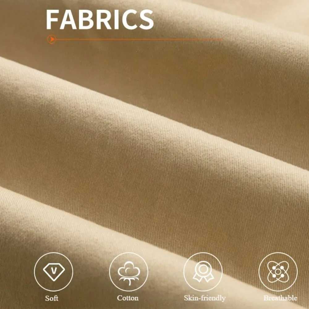 2024 Casual Pants Mens Spring Autumn Cotton Cargo Trousers Plus Size Large Sports Pants Loose Straight Man Elastic Waist Pants LX241107