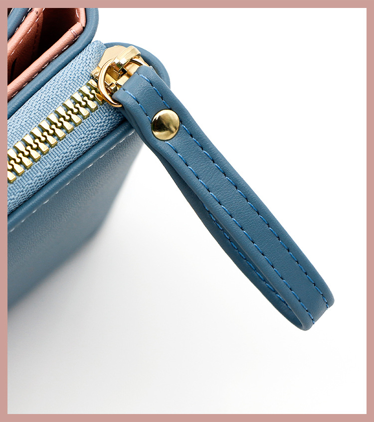 Embroidered short fashion women's wallet embroidered coin purse women's three fold bag with multiple card slots