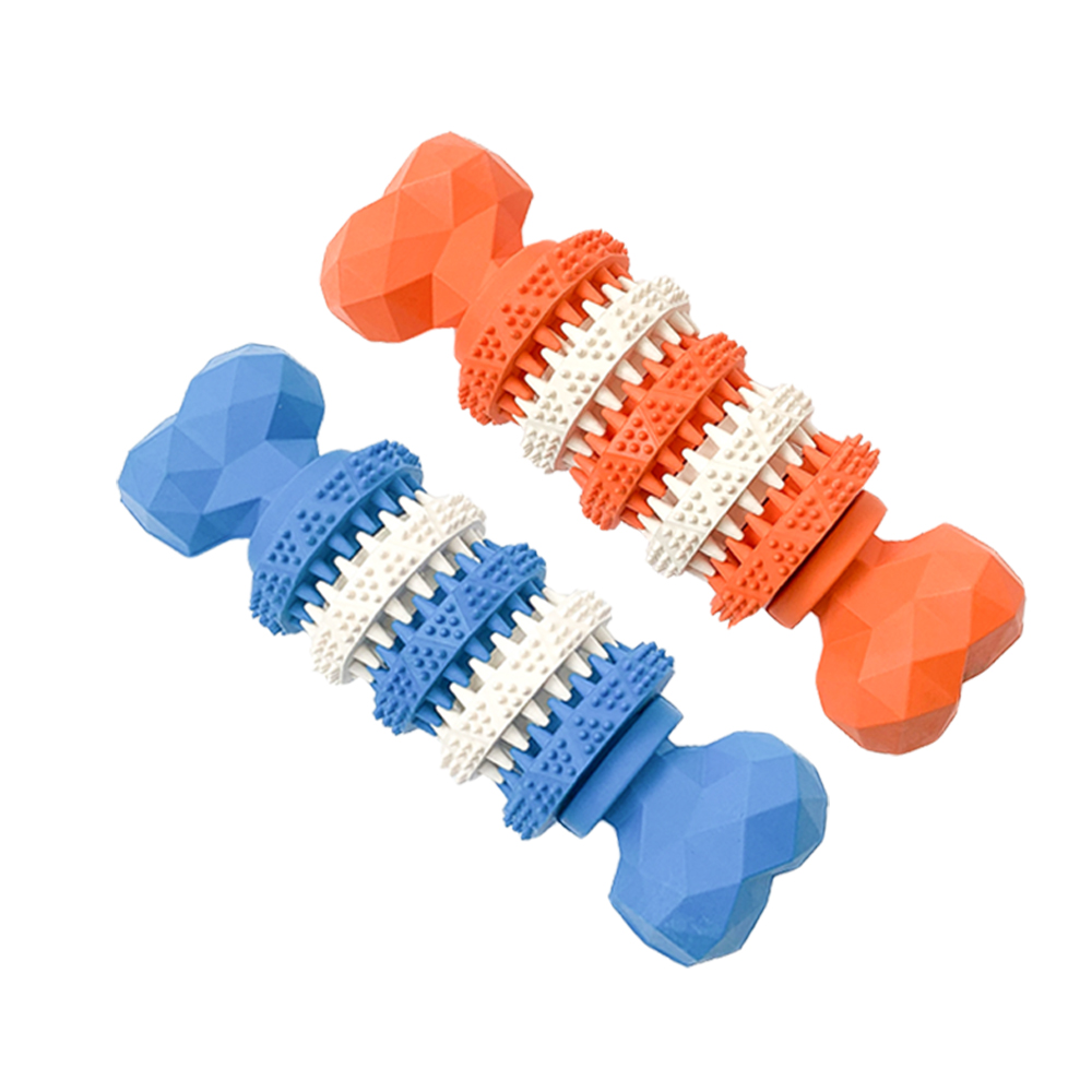 Natural Rubber Interactive Dog Toy Durable Teeth Cleaning Chew