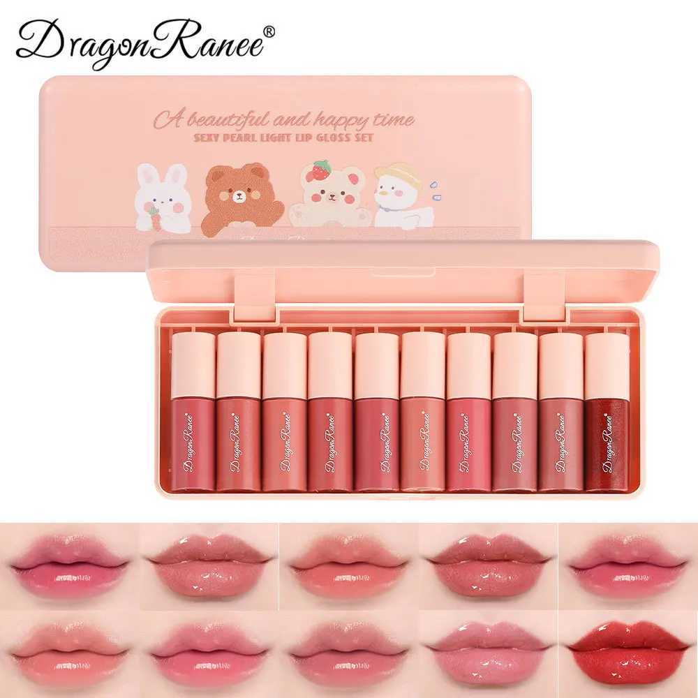 Mini 0 color cartoon moisturizing lipstick set box waterproof non stick durable mirror sample lipstick female lipstick gloss W250312