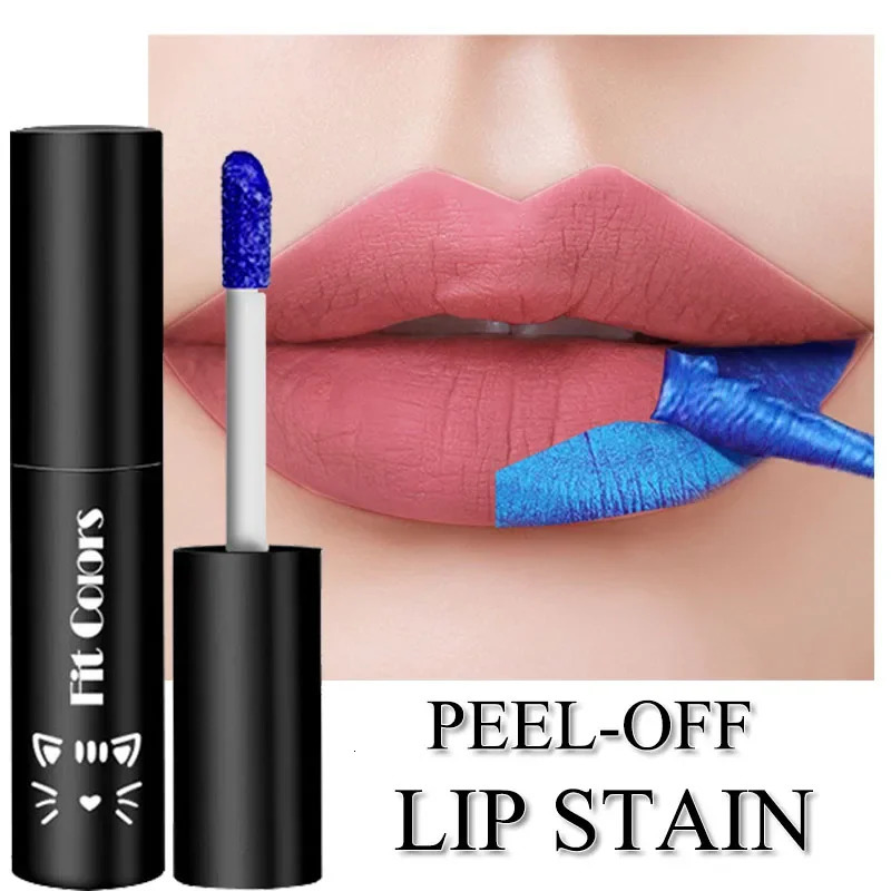 Peel off Liquid lipstick Velvet Matte Lip Color Amazing Lasting Non stick Cup Peel off Lip Color Cosmetics 241107