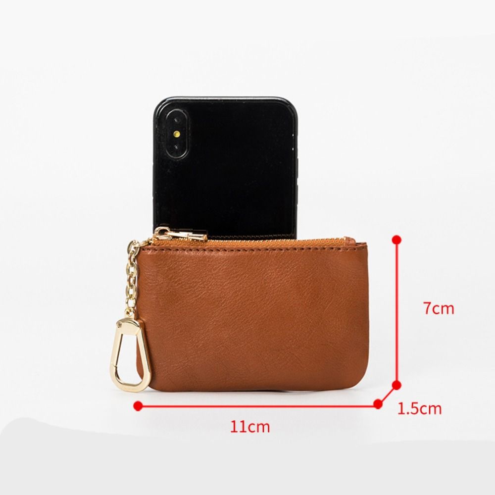 Keychain Coin Purse New Leather Change Purse Card Holder Women Men