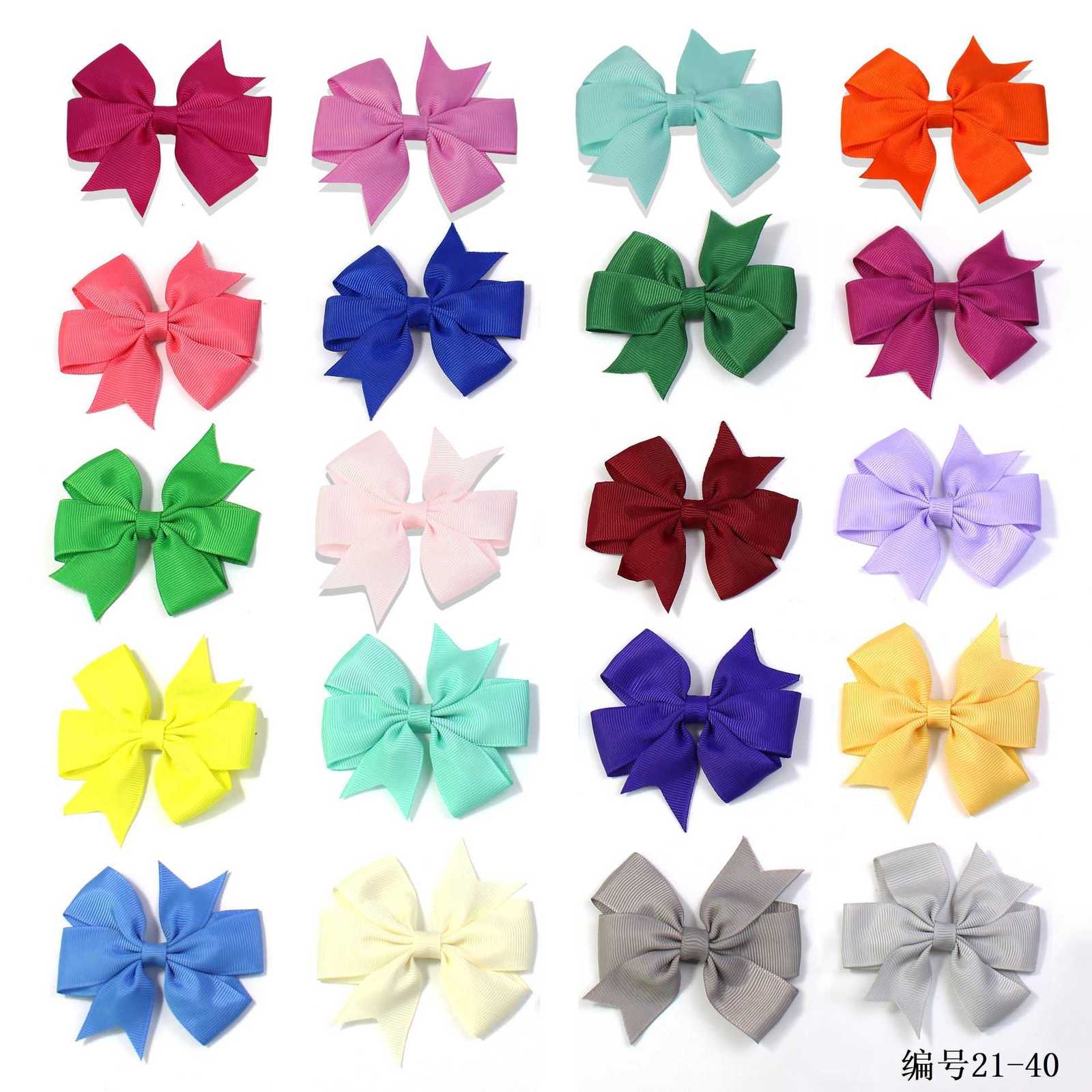 hair clip baby Handmade baby tailcoat V-shaped ribbed satin ribbon bow hair clip hair accessory children's headwear Hair Accessories
