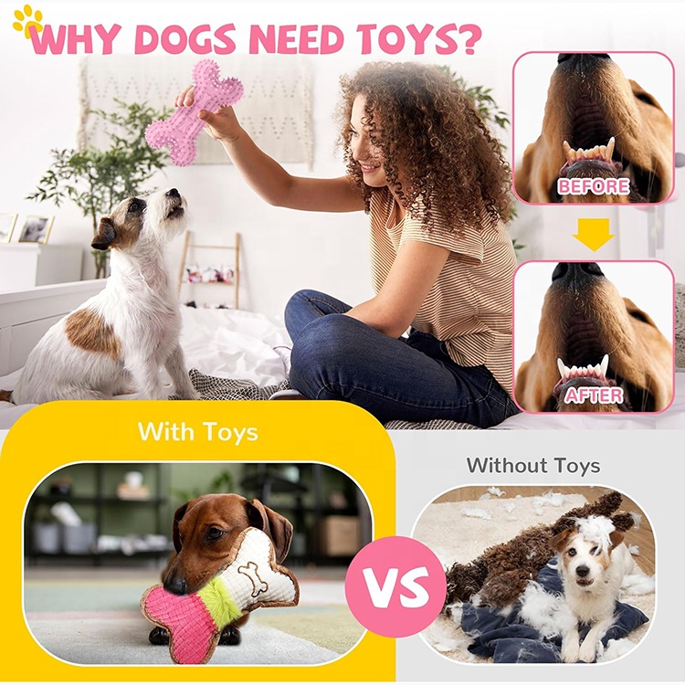 Interactive Pet Supplies Puppy Teething Toys Dog Chew Toys Puppy Toys Set For Cleaning Teeth