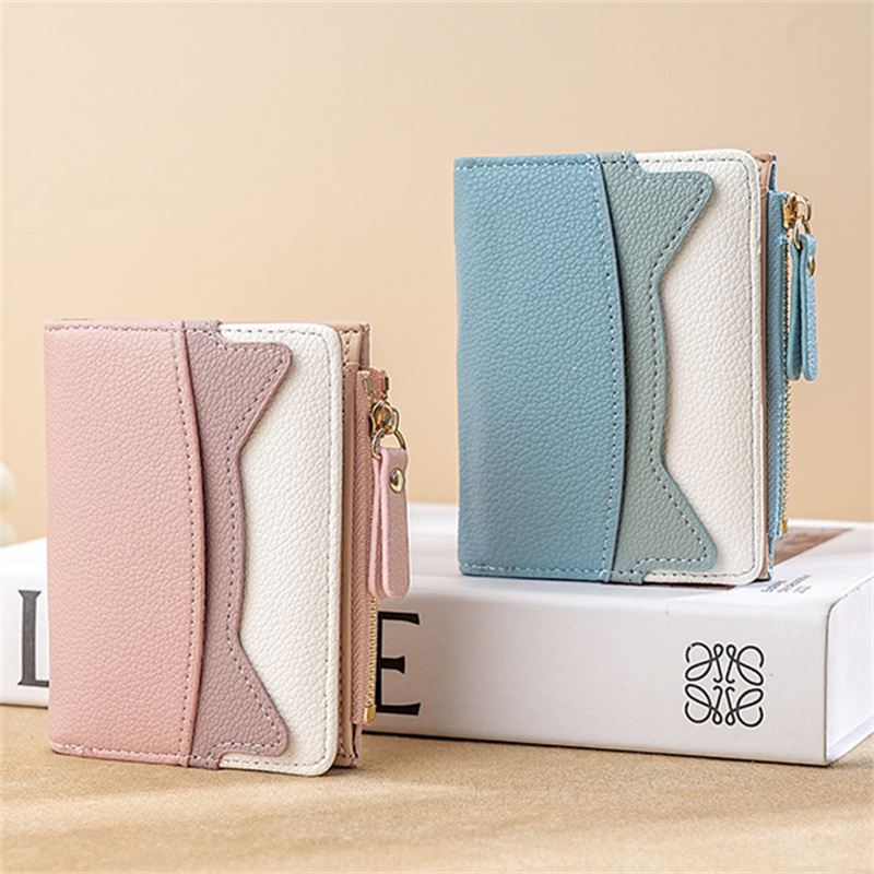 Fashion Elegant Short Women Wallet Ladies Small Coin Purse for Woman Card Holder Female Mini Clutch for Girl Zipper Money Clip