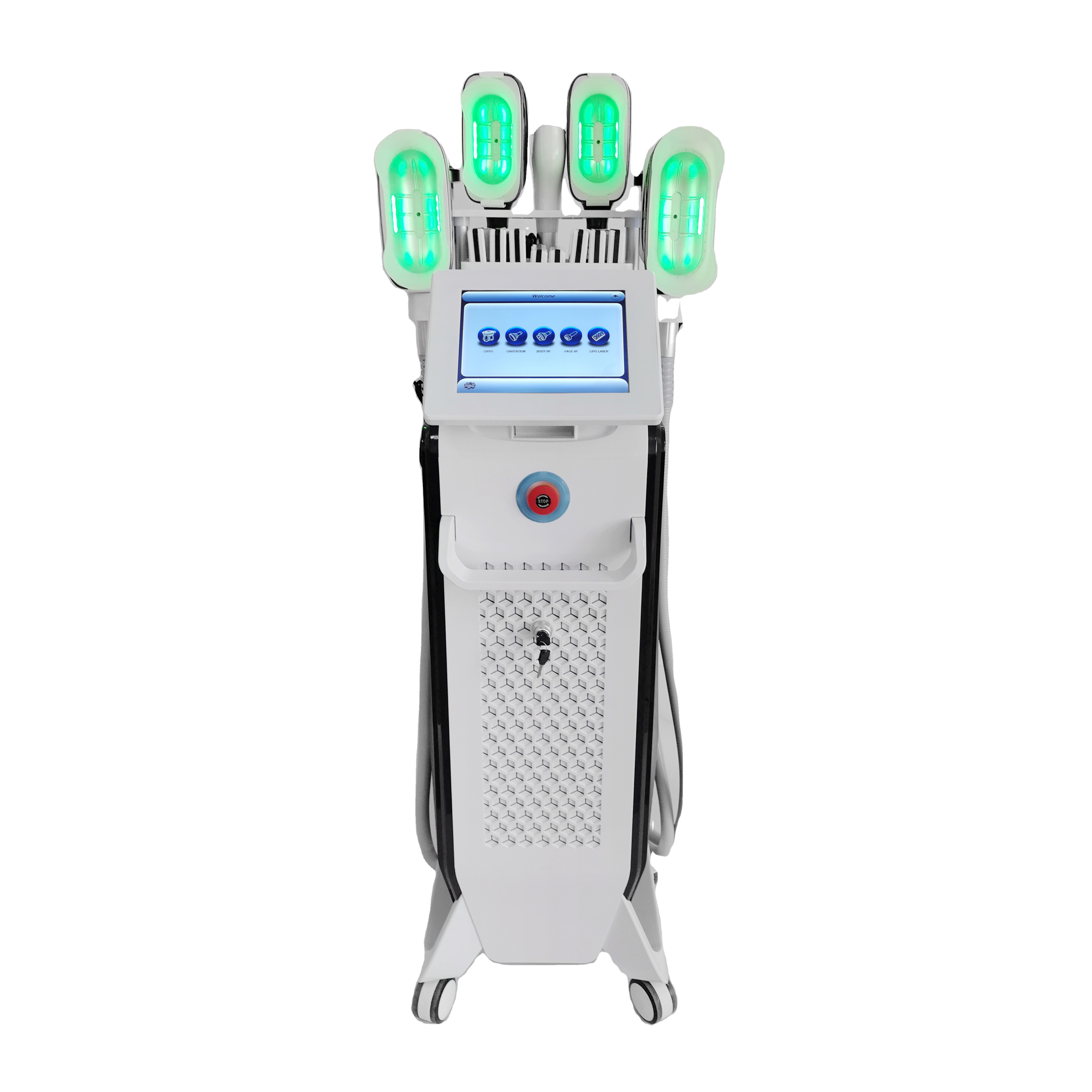 Vertical 360 Cryolipolysis Fat Decomposing 9 In 1 Weight Loss Body Contouring Slimming RF Cavitation Vacuum Cupping Cryo Jowl Removal D