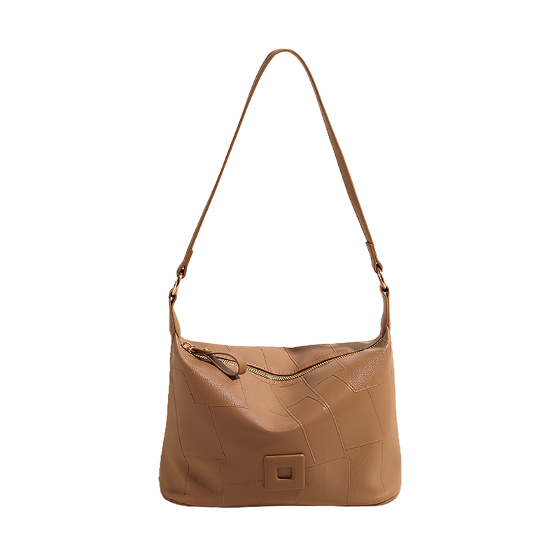 Women Crossbody Bag with Zipper PU Leather Small Tote Bag Pocket Satchel Purse Hobo Bag Travel Commuter Bag
