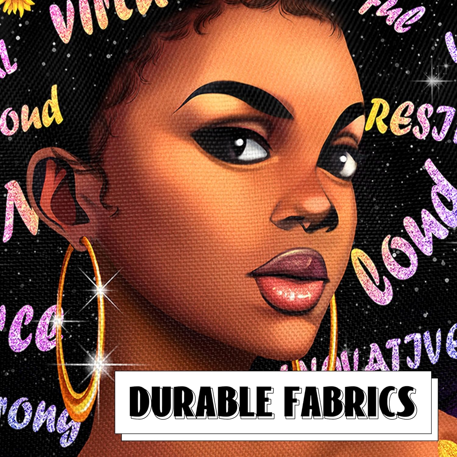 African American Women Lunch Bag Reusable Black Women Magic Insulated Lunch Box Portable Tote Bag for Women Travel Hiking Gifts