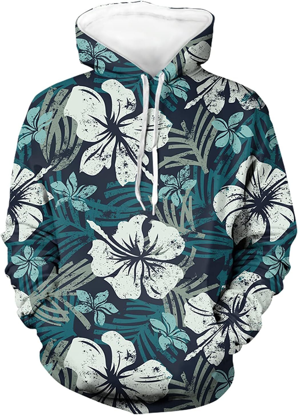 Hoodie for Mens Womens Green Palm Tree Sea Beach Mens Hoodies Pullover Long Sleeve Hoodie Cozy Sport Casual Outwear Graphic Handsome pattern