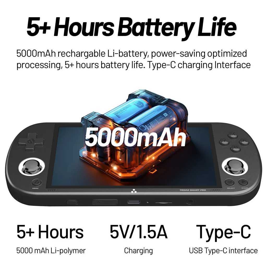 Game machine TRIMUI Smart Pro Retro Handheld Game Console 5000mAh 4.96 Inch IPS Sn 30000+ Games Portable Video Game Players Z241107
