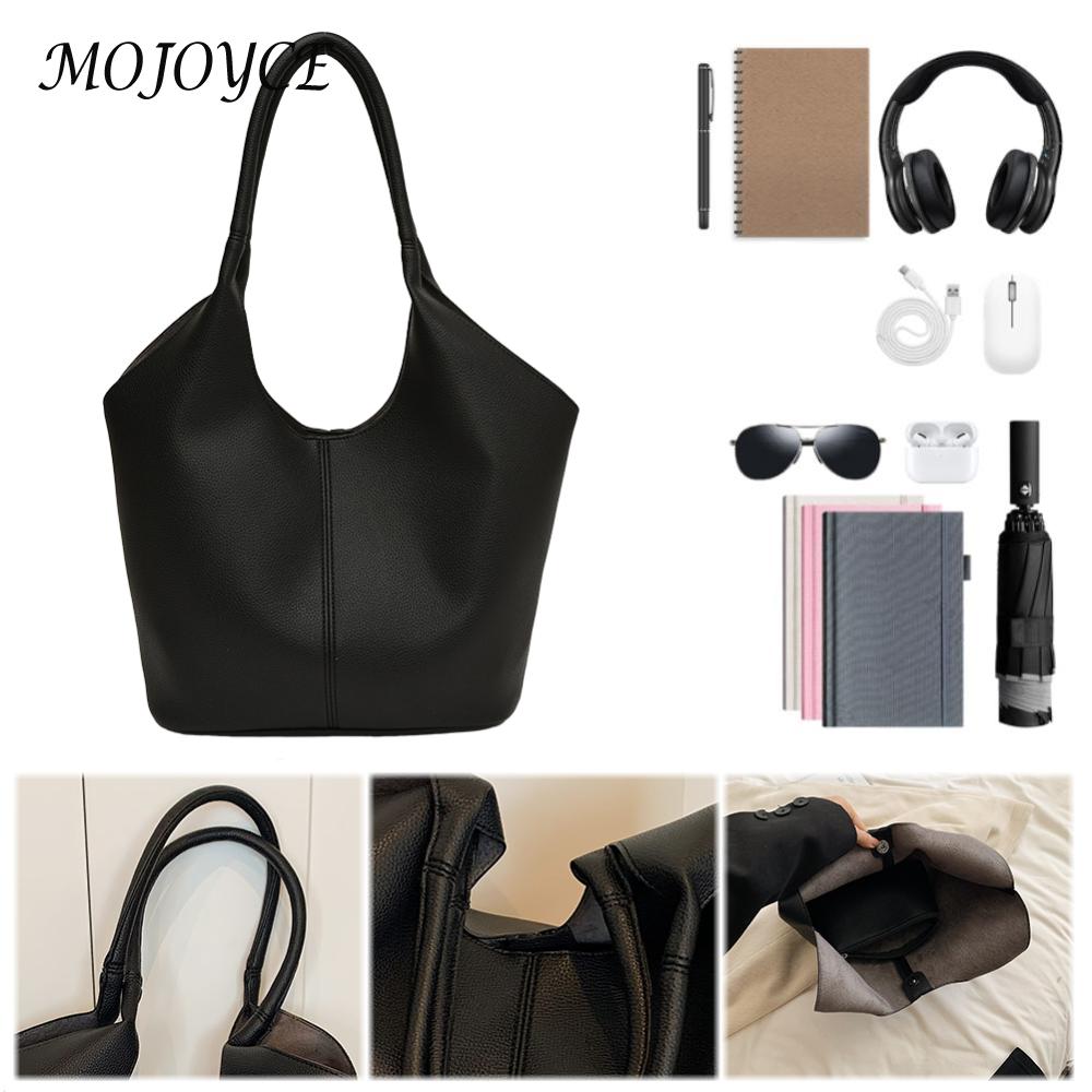 Women PU Tote Bag Vegan Leather Bucket Bag Large Capacity Trendy Commuting Bag Oversized Weekender Handbags Outdoor Travel Bag