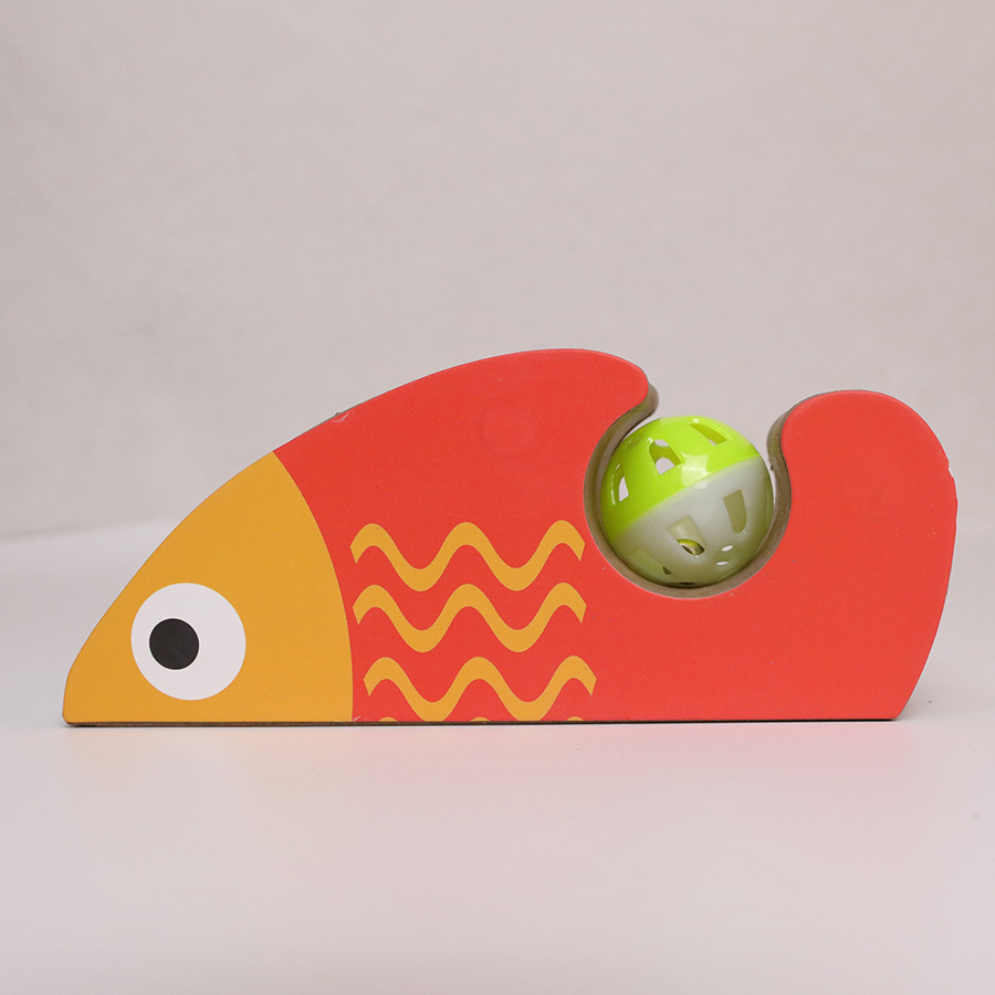 OEM Customized 2-in-1 Rectangle Arch Corrugated Durable Paper Cat Scratcher Lounge Bed Interactive Pet Chew Toy