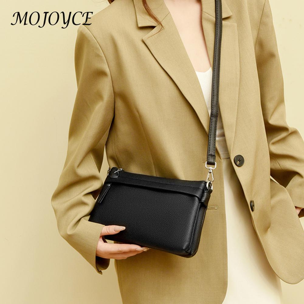 Crossbody Bag for Women Multi Compartment Satchel Purse PU Leather Wristlet Clutch Handbag for Work Travel