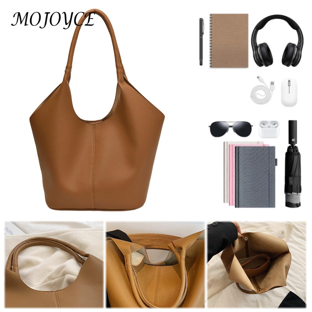 Women PU Tote Bag Vegan Leather Bucket Bag Large Capacity Trendy Commuting Bag Oversized Weekender Handbags Outdoor Travel Bag